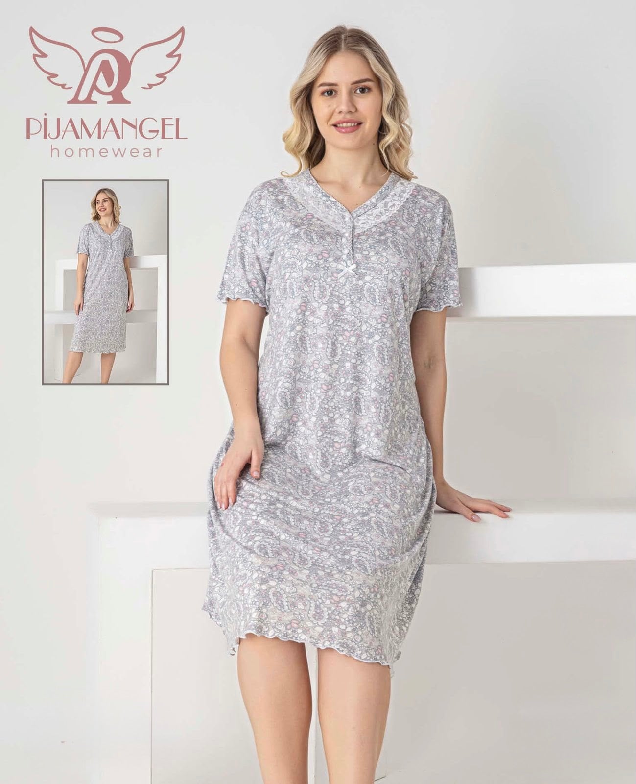 Pattern Night Gown